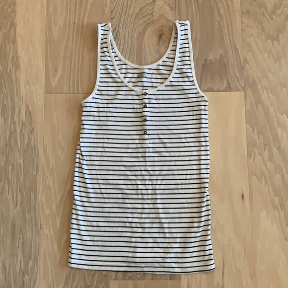 Old Navy striped button down tank top - Size Large - Picture 1 of 5